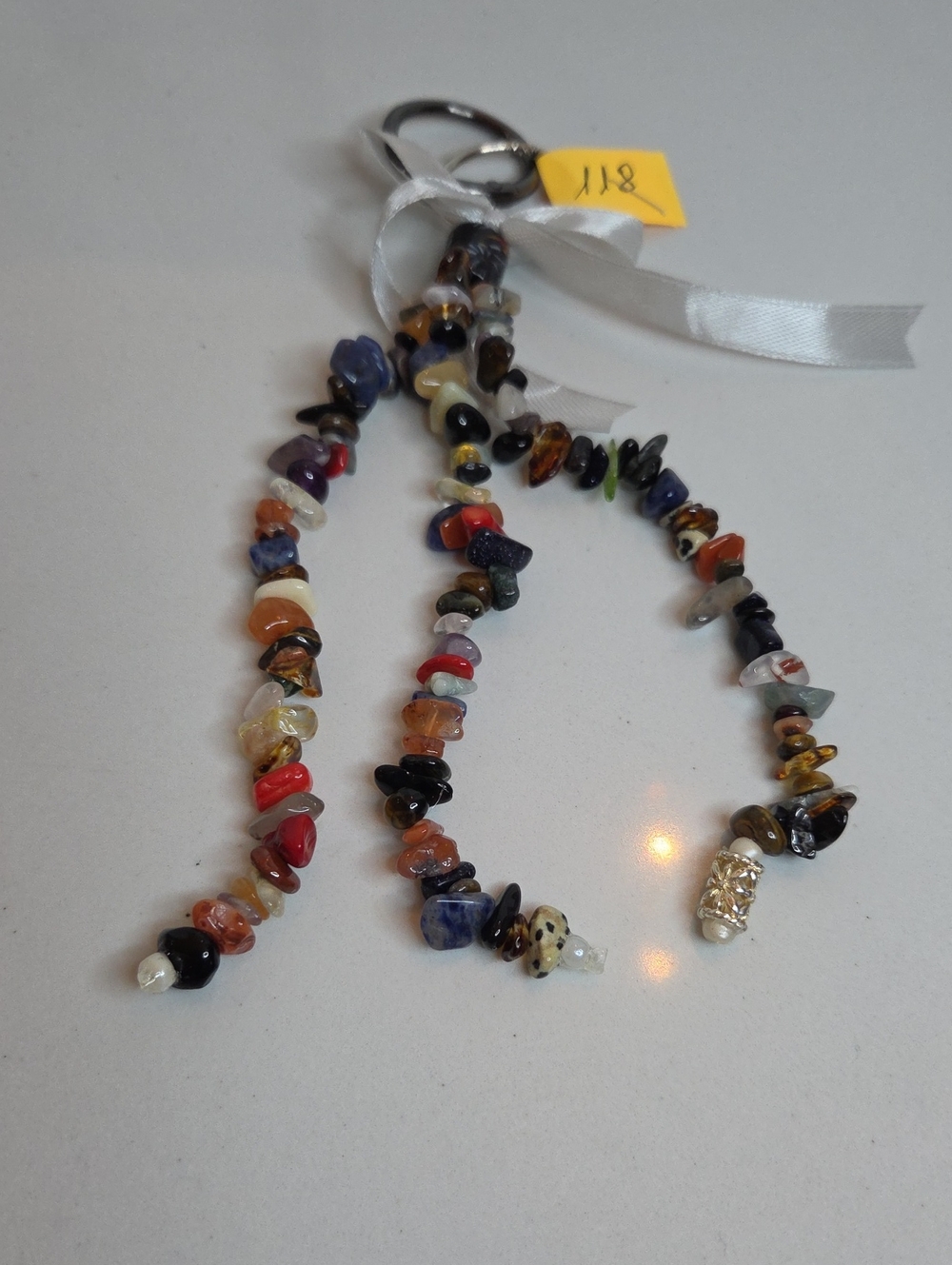 118 - Stone Multi-Color Gemstone Bag Charm
